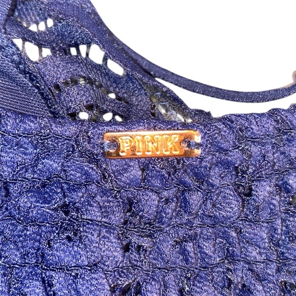 Victoria’s Secret Navy Blue Lace Bralette, Size Large - Picture 3 of 4